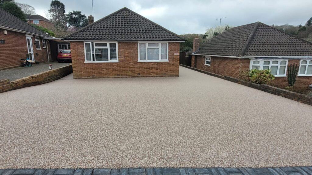 A resin bound driveway installation